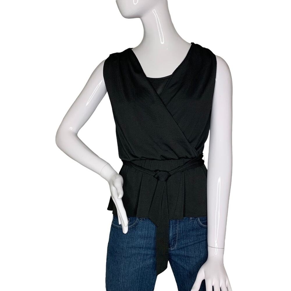 Banana Republic Top Black Pullover Sz XS Sleeveless Elastic …